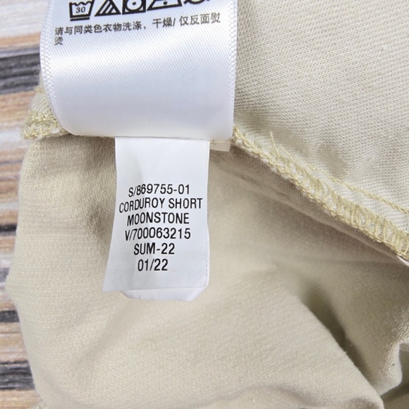 GAP- Mens L 7” Inseam Khaki Corduroy Elastic Waist Drawstring Casual Shorts - Picture 5 of 7